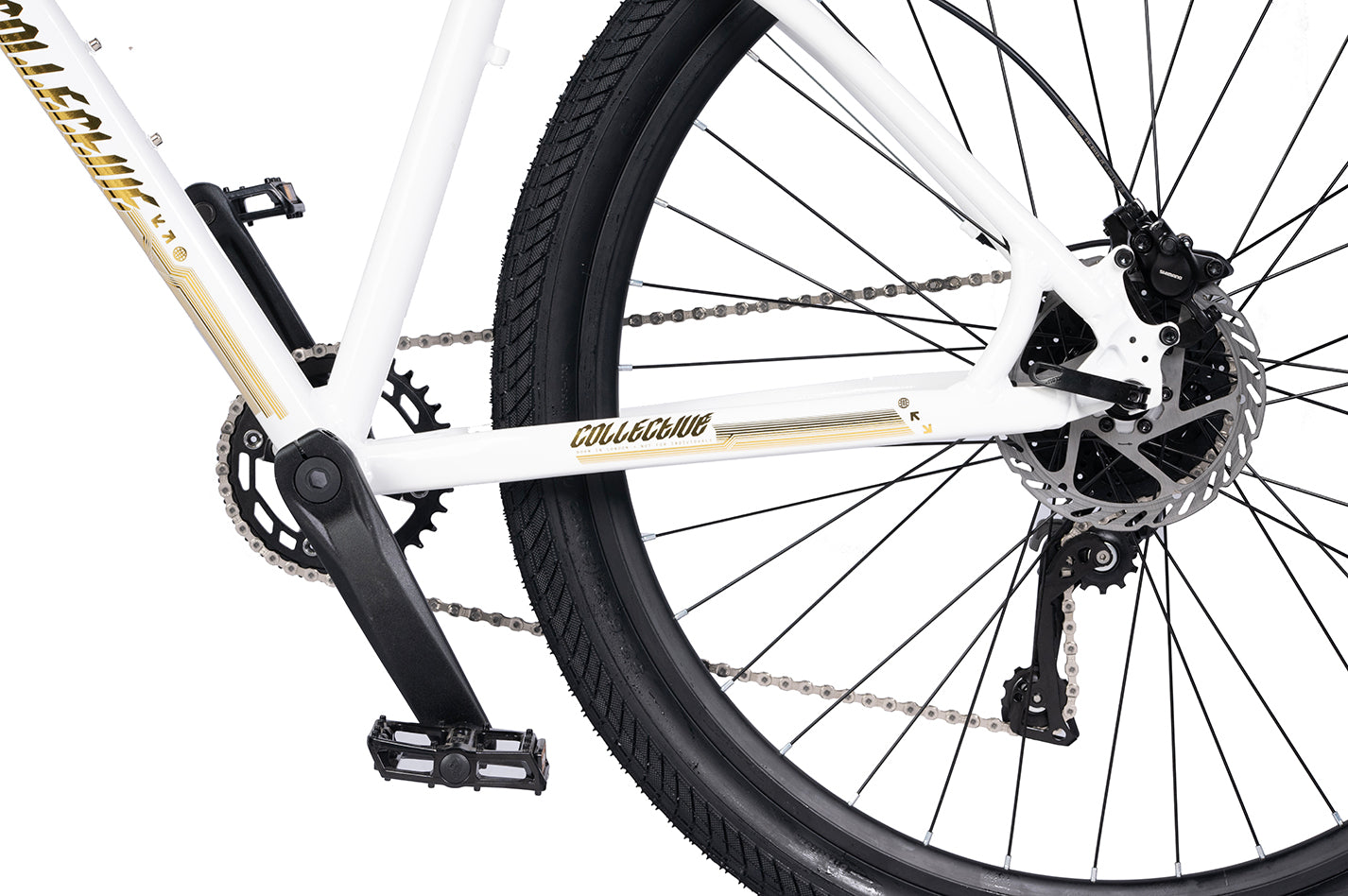 C100 V3 MTB - 24K WHITE GOLD - Collective Bikes